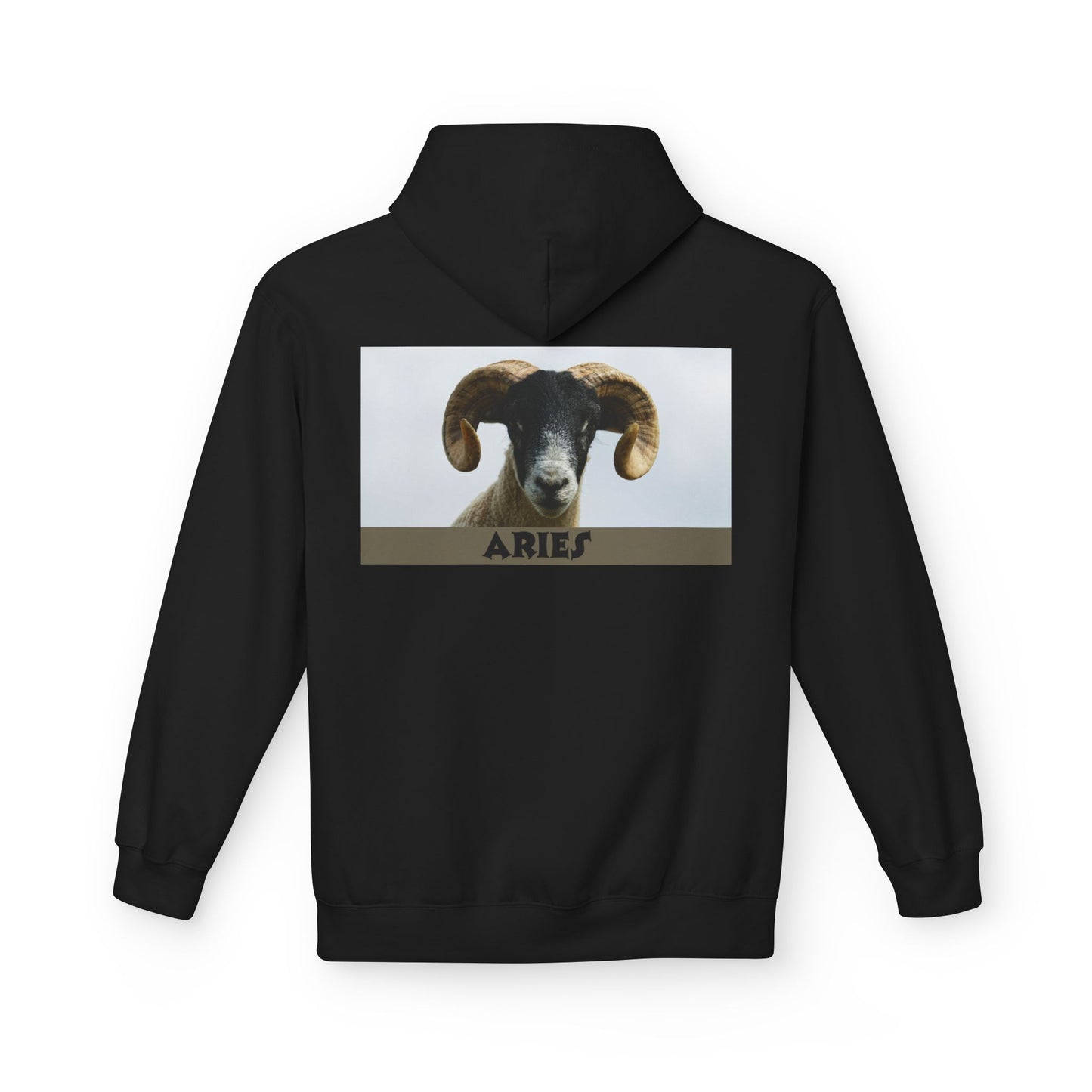 Aries Ram Fleece Hoodie – Cozy Unisex Sweatshirt for Astrology Lovers