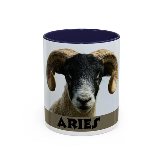 Aries Accent Coffee Mug - 11 & 15oz Ram Design for Astrology Lovers