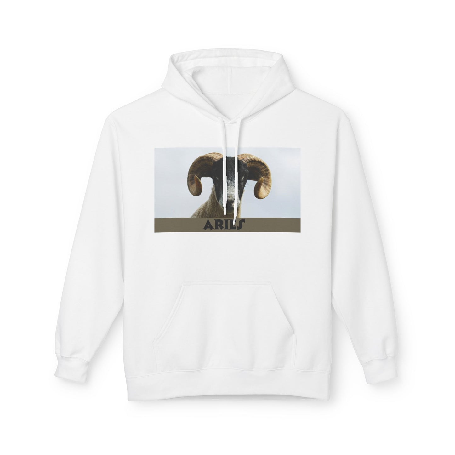 Aries Ram Fleece Hoodie – Cozy Unisex Sweatshirt for Astrology Lovers