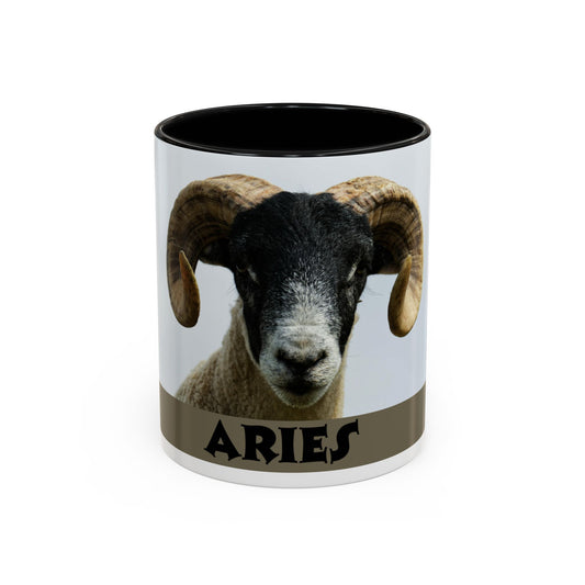 Aries Accent Coffee Mug - 11 & 15oz Ram Design for Astrology Lovers