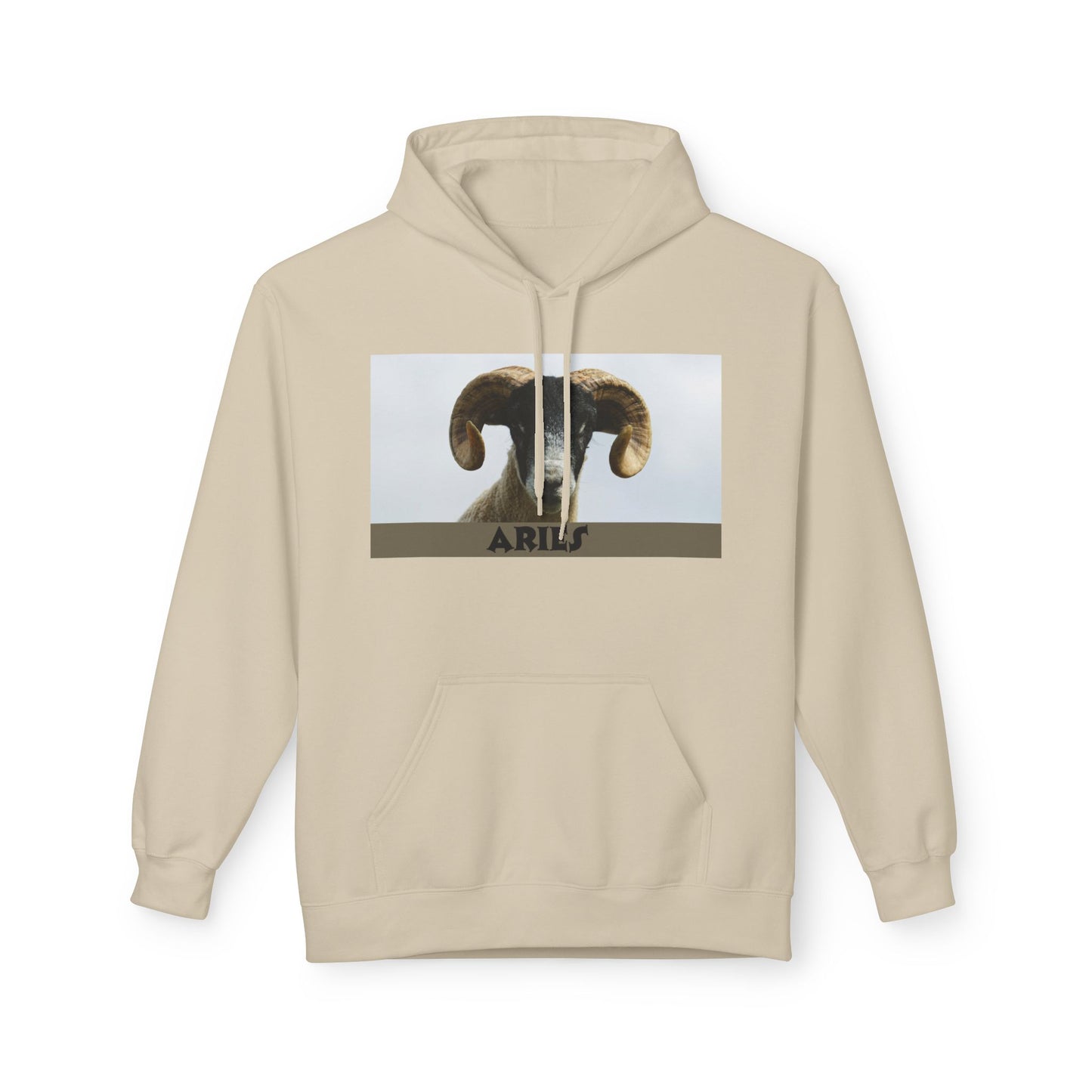Aries Ram Fleece Hoodie – Cozy Unisex Sweatshirt for Astrology Lovers