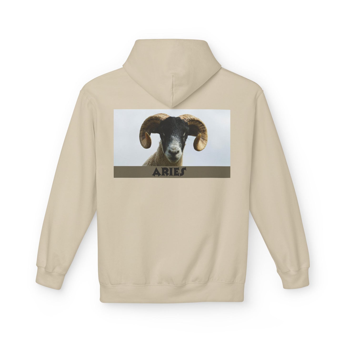 Aries Ram Fleece Hoodie – Cozy Unisex Sweatshirt for Astrology Lovers