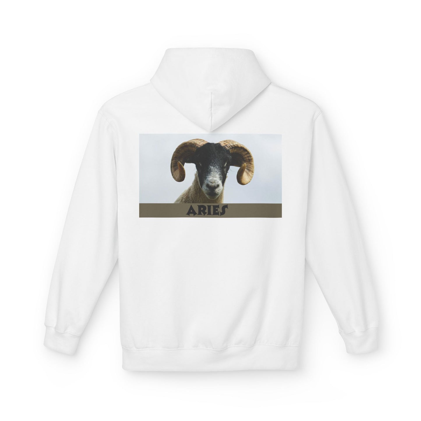 Aries Ram Fleece Hoodie – Cozy Unisex Sweatshirt for Astrology Lovers